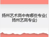 扬州艺术高中有哪些专业(扬州艺高专业)