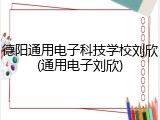德阳通用电子科技学校刘欣(通用电子刘欣)