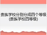 贵族学校分别分成四个等级(贵族学校四等级)