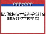 临沂数控技术培训学校排名(临沂数控学校排名)