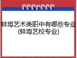 蚌埠艺术类职中有哪些专业(蚌埠艺校专业)