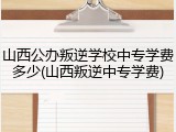 山西公办叛逆学校中专学费多少(山西叛逆中专学费)