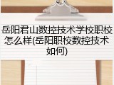 岳阳君山数控技术学校职校怎么样(岳阳职校数控技术如何)
