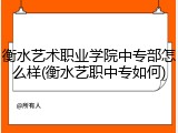衡水艺术职业学院中专部怎么样(衡水艺职中专如何)