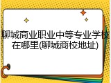 聊城商业职业中等专业学校在哪里(聊城商校地址)