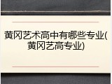 黄冈艺术高中有哪些专业(黄冈艺高专业)