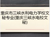 重庆市三峡水利电力学校文秘专业(重庆三峡水电校文秘)