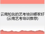 云南知名的艺考培训哪家好(云南艺考培训推荐)