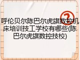 呼伦贝尔陈巴尔虎旗数控机床培训技工学校有哪些(陈巴尔虎旗数控技校)