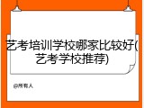艺考培训学校哪家比较好(艺考学校推荐)