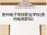 贵州电子竞技职业学校(贵州电竞职校)