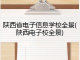 陕西省电子信息学校全景(陕西电子校全景)
