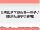 重庆叛逆学校收费一般多少(重庆叛逆学校费用)