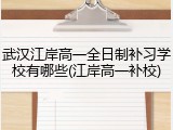 武汉江岸高一全日制补习学校有哪些(江岸高一补校)