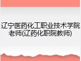 辽宁医药化工职业技术学院老师(辽药化职院教师)