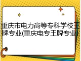 重庆市电力高等专科学校王牌专业(重庆电专王牌专业)