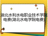 湖北水利水电职业技术学院电费(湖北水电学院电费)