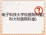 电子科技大学校医院科室(科大校医院科室)