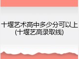 十堰艺术高中多少分可以上(十堰艺高录取线)