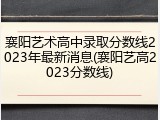 襄阳艺术高中录取分数线2023年最新消息(襄阳艺高2023分数线)