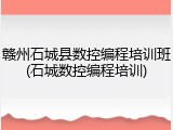 赣州石城县数控编程培训班(石城数控编程培训)