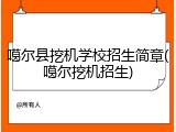 噶尔县挖机学校招生简章(噶尔挖机招生)
