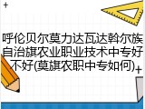 呼伦贝尔莫力达瓦达斡尔族自治旗农业职业技术中专好不好(莫旗农职中专如何)