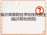 临沂高级财经学校技校招生(临沂财校技招)