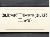 湖北省轻工业技校(湖北轻工技校)