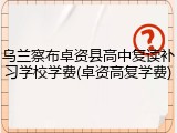 乌兰察布卓资县高中复读补习学校学费(卓资高复学费)