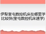 伊犁奎屯数控机床在哪里学比较快(奎屯数控机床速学)
