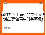 新疆考不上高中的学生多吗现在(新疆高中升学率低)