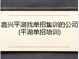 嘉兴平湖找单招集训的公司(平湖单招培训)