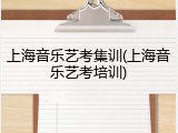 上海音乐艺考集训(上海音乐艺考培训)