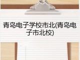 青岛电子学校市北(青岛电子市北校)