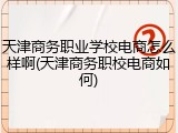 天津商务职业学校电商怎么样啊(天津商务职校电商如何)