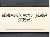 成都音乐艺考培训(成都音乐艺考)