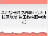 深圳盐田数控培训中心职中校区地址(盐田数控职中地址)