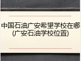 中国石油广安希望学校在哪(广安石油学校位置)