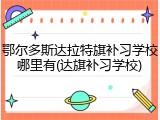 鄂尔多斯达拉特旗补习学校哪里有(达旗补习学校)