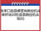 张家口蔚县哪里有数控机床维修培训班(蔚县数控机床培训)