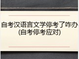 自考汉语言文学停考了咋办(自考停考应对)