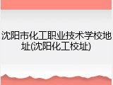 沈阳市化工职业技术学校地址(沈阳化工校址)