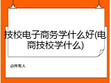 技校电子商务学什么好(电商技校学什么)