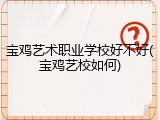 宝鸡艺术职业学校好不好(宝鸡艺校如何)