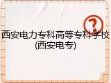 西安电力专科高等专科学校(西安电专)