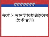 美术艺考在学校培训(校内美术培训)