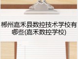 郴州嘉禾县数控技术学校有哪些(嘉禾数控学校)