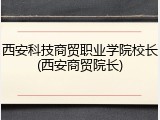 西安科技商贸职业学院校长(西安商贸院长)