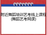 附近舞蹈培训艺考线上课程(舞蹈艺考网课)